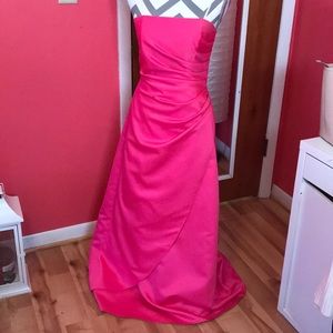 Hot Pink Ruched Prom Dress Size 5/6
